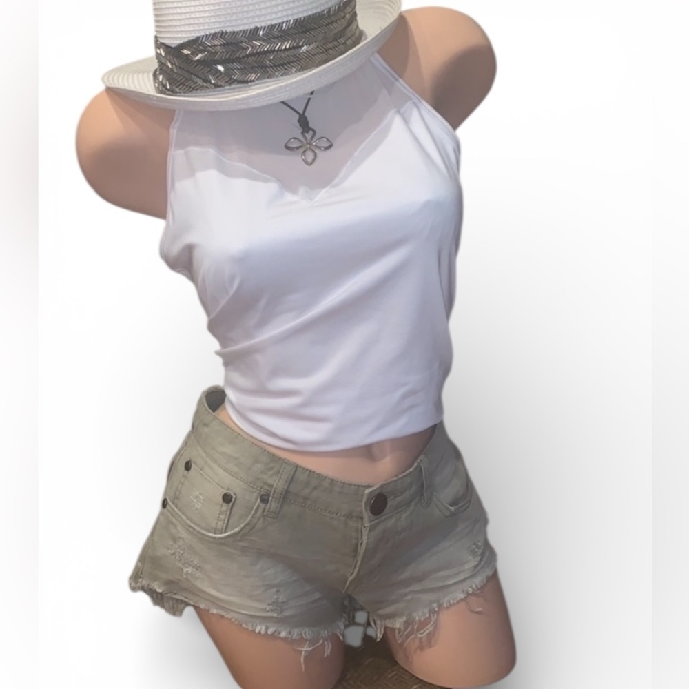 One Teaspoon Bonitas Australian Boho distressed grunge Frayed Jean Shorts 28 - Picture 2 of 14